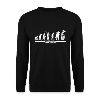 Cor ténor cuivres musique orchestre de joueurs de cor ténor - Sweat-shirt Unisexe - noir - Devant - Alina (178cm) & Michal (187cm)