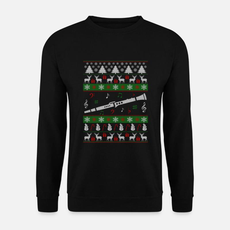 Clarinette laid Noël - Sweat-shirt Unisexe - noir