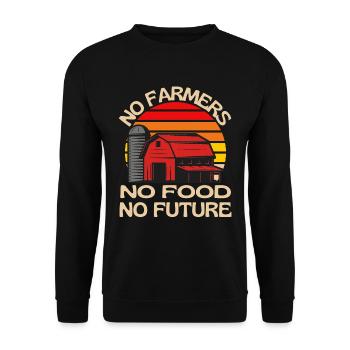 Pas d'agriculteurs Pas de nourriture Pas d'avenir - Sweat-shirt Unisexe - noir - Devant - Alina (178cm) & Michal (187cm)