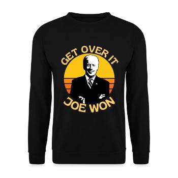 Get Over It Joe Won Pro Biden - Unisex Sweatshirt - black - Front - Alina (178cm) & Michal (187cm)