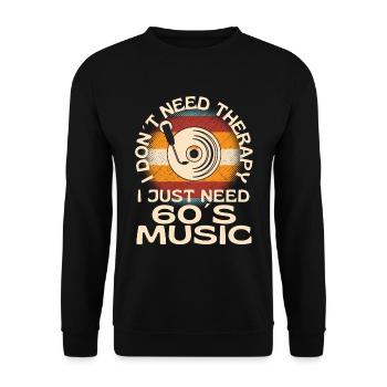 Life Is Better With 60s Music Long Play - Unisex Sweatshirt - black - Front - Alina (178cm) & Michal (187cm)