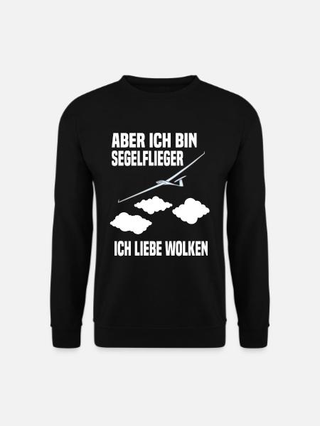 Segelflugzeug Segelflieger Segelfliegen - Unisex Pullover - Schwarz