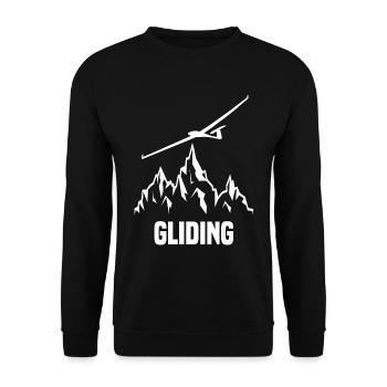 Pilote de planeur planeur planeur - Sweat-shirt Unisexe - noir - Devant - Alina (178cm) & Michal (187cm)