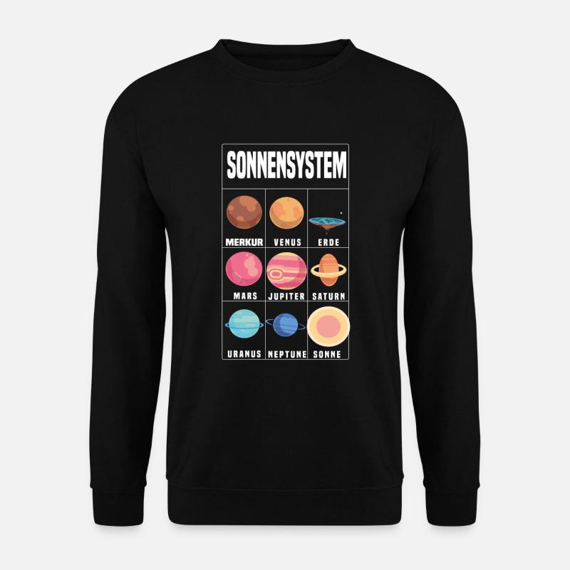 Flache Erde Raumfahrt Humor Astrophysik Welt Erde - Unisex Pullover - Schwarz