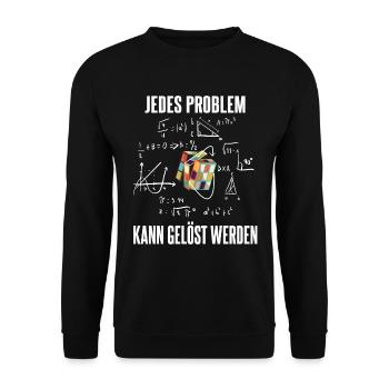Cube Würfel Mathematiker - Unisex Pullover - Schwarz - Vorne - Alina (178cm) & Michal (187cm)