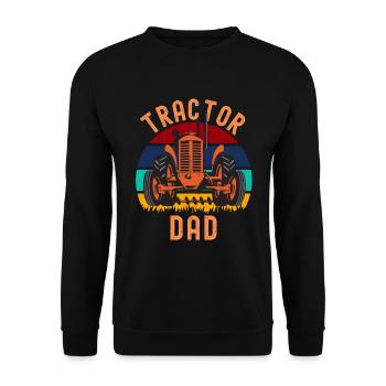 Traktor Papa Papa liebt Traktoren - Unisex Pullover - Schwarz - Vorne - Alina (178cm) & Michal (187cm)