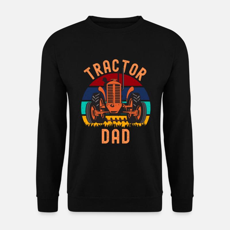 Traktor Papa Papa liebt Traktoren - Unisex Pullover - Schwarz