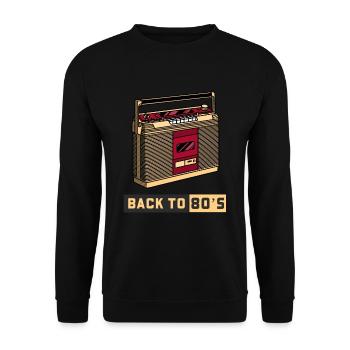 Musique des années 80 et 80 - Sweat-shirt Unisexe - noir - Devant - Alina (178cm) & Michal (187cm)