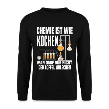 Chemiker Physiker Wissenschaftler Chemielaborant - Unisex Pullover - Schwarz - Vorne - Alina (178cm) & Michal (187cm)