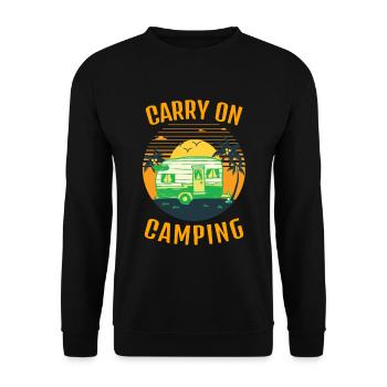 Carry On Camping With Sunset - Unisex Sweatshirt - black - Front - Alina (178cm) & Michal (187cm)