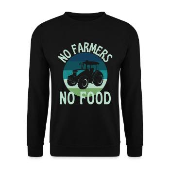 Pas d'agriculteurs pas de nourriture - Sweat-shirt Unisexe - noir - Devant - Alina (178cm) & Michal (187cm)