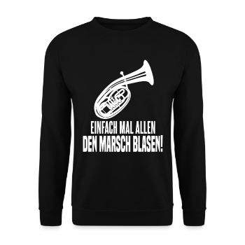 Tenorhorn Blasmusik Bariton Orchester - Unisex Pullover - Schwarz - Vorne - Alina (178cm) & Michal (187cm)