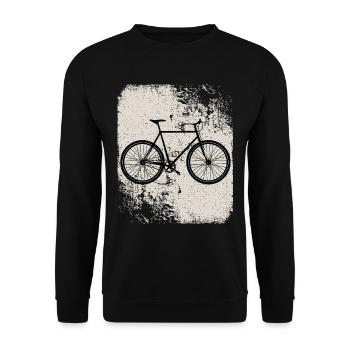 Bicycle Vintage Style - Bicycle Motif - Unisex Sweatshirt - black - Front - Alina (178cm) & Michal (187cm)