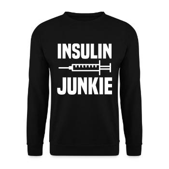 Diabetes Diabetiker Zuckerkrankheit - Unisex Pullover - Schwarz - Vorne - Alina (178cm) & Michal (187cm)