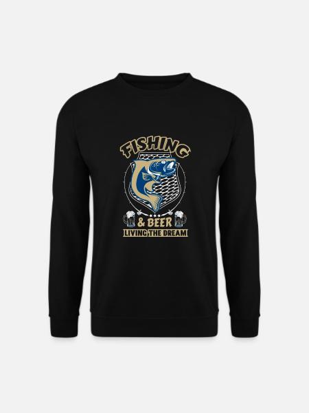 Lustiger Humor Angeln Slogan Spaß - Unisex Pullover - Schwarz