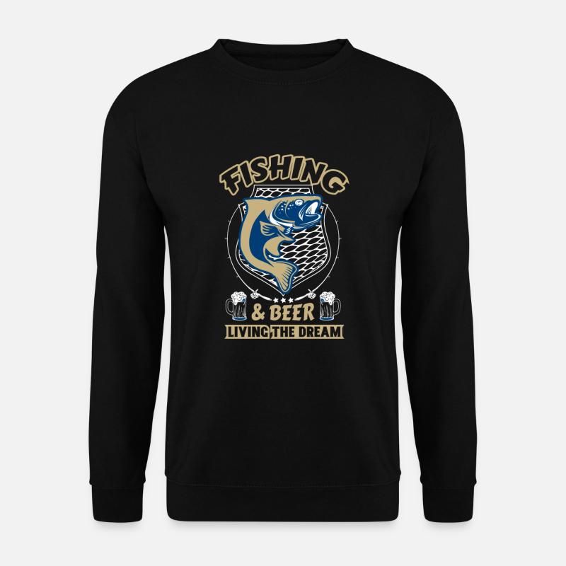 Lustiger Humor Angeln Slogan Spaß - Unisex Pullover - Schwarz