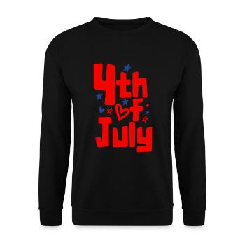 4th of July USA Celebration 1776 Stars - Unisex Sweatshirt - black - Front - Alina (178cm) & Michal (187cm)