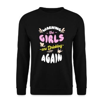 Attention, les filles boivent à nouveau - Sweat-shirt Unisexe - noir - Devant - Alina (178cm) & Michal (187cm)
