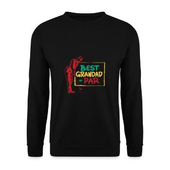 Best Grandad By Par Golf Funny Grandpa - Unisex Sweatshirt - black - Front - Alina (178cm) & Michal (187cm)