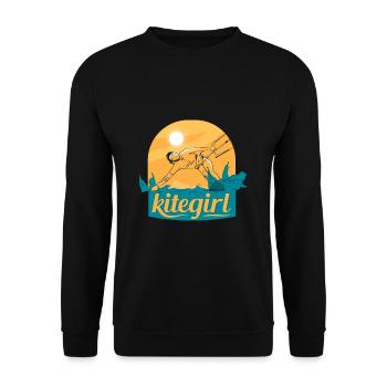 Kite Girl Kite Surfing Water Sports - Unisex Sweatshirt - black - Front - Alina (178cm) & Michal (187cm)