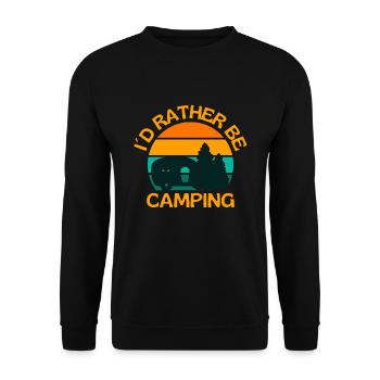 I Would Rather Be Camping Caravan - Unisex Pullover - Schwarz - Vorne - Alina (178cm) & Michal (187cm)
