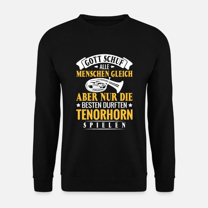 Tenorhorn Blasmusik Blasmusik Bügelhörner - Unisex Pullover - Schwarz