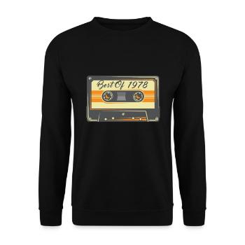 Best Of 1978 Retro Vintage Music Cassette - Unisex Sweatshirt - black - Front - Alina (178cm) & Michal (187cm)