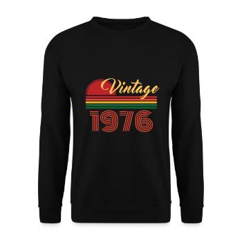 Vintage 1976 Classic Legend Retro Sunshine - Sweat-shirt Unisexe - noir - Devant - Alina (178cm) & Michal (187cm)