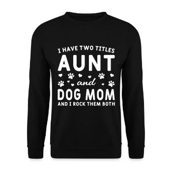 Dogs Mama Dog lover aunt dog motif - Unisex Sweatshirt - black - Front - Alina (178cm) & Michal (187cm)