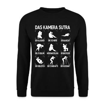 Fotografen Fotografie Fotograf Kamera Photographer - Unisex Pullover - Schwarz - Vorne - Alina (178cm) & Michal (187cm)