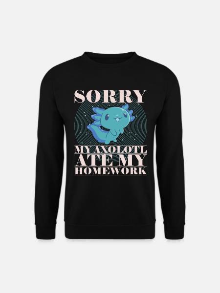 Salamandre amphibienne Axolotl - Sweat-shirt Unisexe - noir