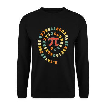 Pi Jour Pi Rotation Algèbre Géométrie Mathématicien - Sweat-shirt Unisexe - noir - Devant - Alina (178cm) & Michal (187cm)