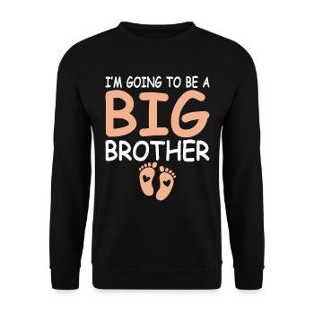 Brother-to-be-brother-to-be - Unisex Sweatshirt - black - Front - Alina (178cm) & Michal (187cm)