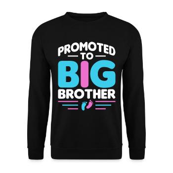Brother-to-be-brother-to-be - Unisex Sweatshirt - black - Front - Alina (178cm) & Michal (187cm)