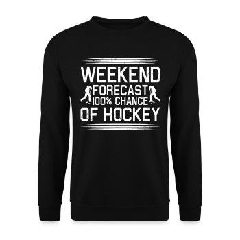 Hockey hockey sur gazon Hockey sur glace - Sweat-shirt Unisexe - noir - Devant - Alina (178cm) & Michal (187cm)