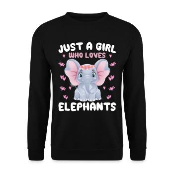 Bébé éléphant pour les filles - Sweat-shirt Unisexe - noir - Devant - Alina (178cm) & Michal (187cm)