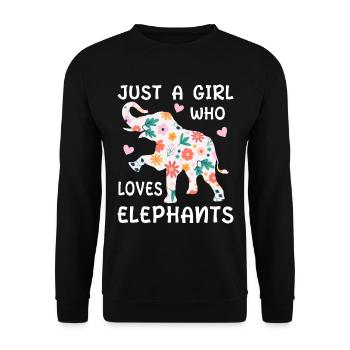 Bébé éléphant pour les filles - Sweat-shirt Unisexe - noir - Devant - Alina (178cm) & Michal (187cm)