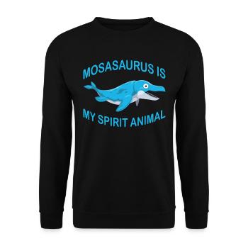 Biologiste marin Mosasaurus Time Dinosaures - Sweat-shirt Unisexe - noir - Devant - Alina (178cm) & Michal (187cm)