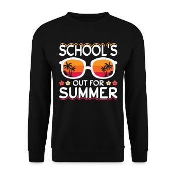 L’école a terminé les vacances d’été En disant - Sweat-shirt Unisexe - noir - Devant - Alina (178cm) & Michal (187cm)