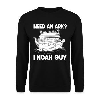Arche Arche Noah Bibel Noahs Ark Tiere - Unisex Pullover - Schwarz - Vorne - Alina (178cm) & Michal (187cm)