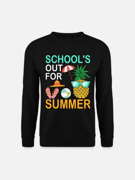 Schule Fertig Sommerferien Spruch - Unisex Pullover - Schwarz