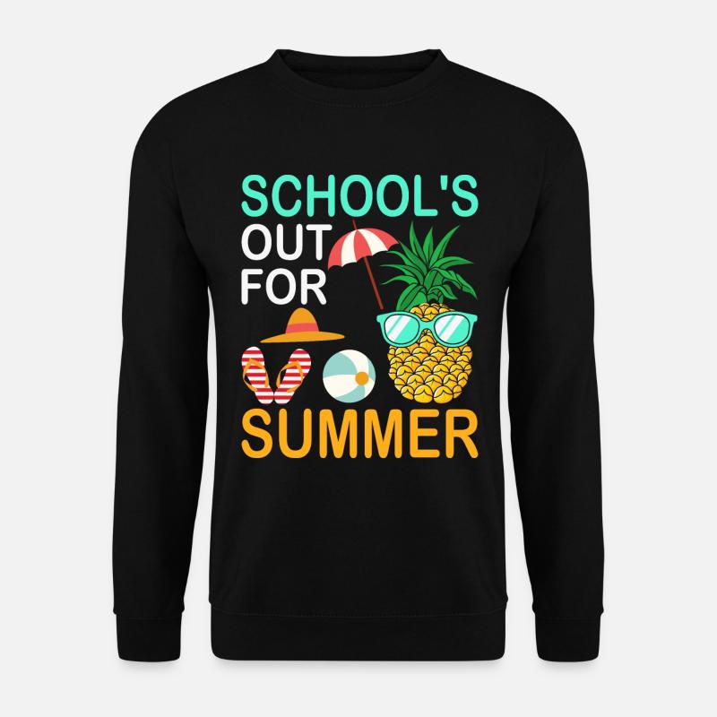 Schule Fertig Sommerferien Spruch - Unisex Pullover - Schwarz