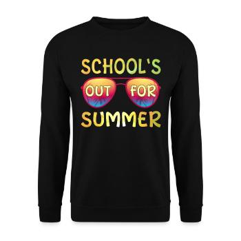 L’école a terminé les vacances d’été En disant - Sweat-shirt Unisexe - noir - Devant - Alina (178cm) & Michal (187cm)
