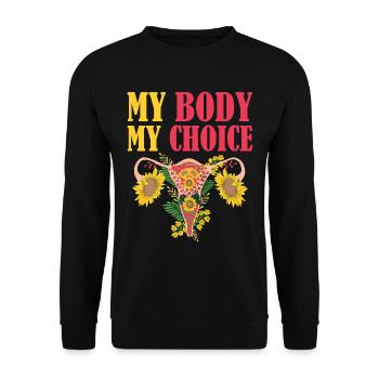 Femmes Avortement Féminisme Égalité - Sweat-shirt Unisexe - noir - Devant - Alina (178cm) & Michal (187cm)
