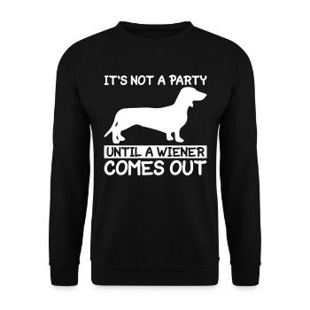 Dachshund Rough-haired Dachshund - Unisex Sweatshirt - black - Front - Alina (178cm) & Michal (187cm)