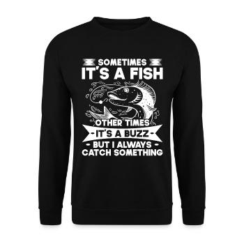 Pêche Pêche Pêcheur Pêche Canne à pêche - Sweat-shirt Unisexe - noir - Devant - Alina (178cm) & Michal (187cm)