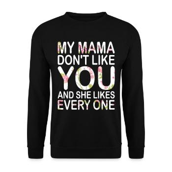 Maman Mère Fête des Mères Disant - Sweat-shirt Unisexe - noir - Devant - Alina (178cm) & Michal (187cm)