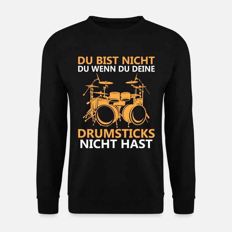 Drummer Drumsticks Schlagzeug Musiker - Unisex Pullover - Schwarz