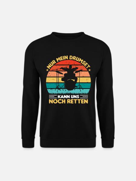Drummer Drumsticks Schlagzeug Musiker - Unisex Pullover - Schwarz
