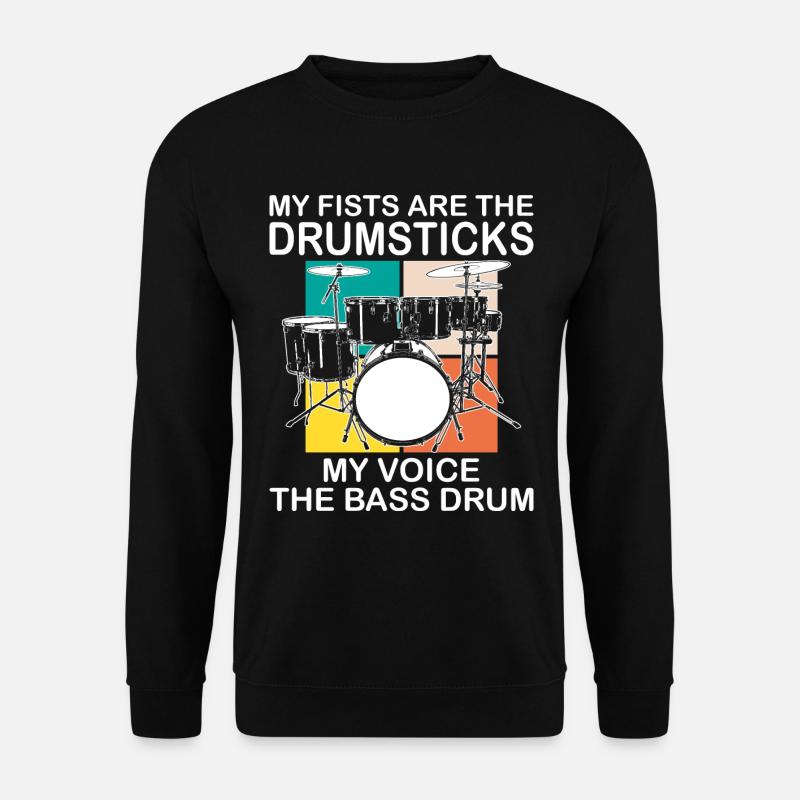 Drummer Drumsticks Drums Musicians - Unisex Sweatshirt - black